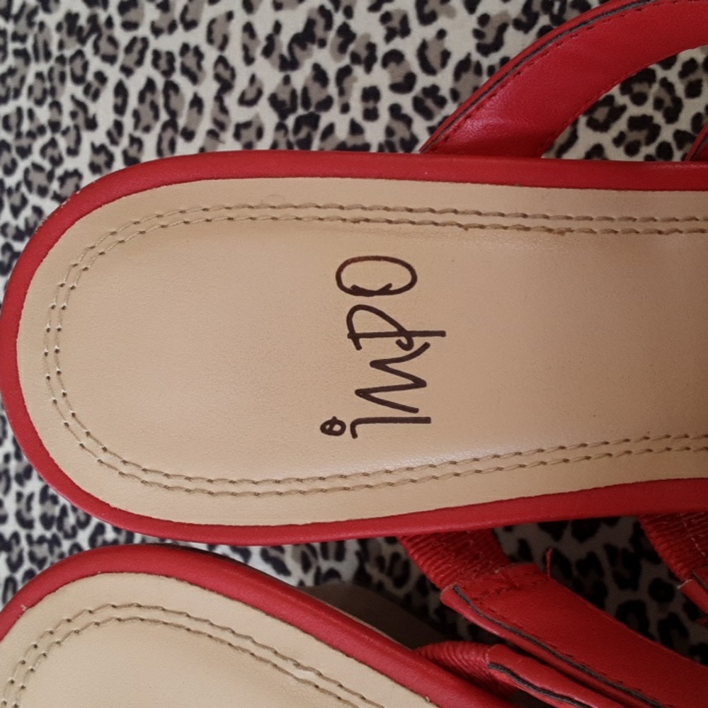 Impo red wedge sandals SZ 9 - Picture 8 of 11